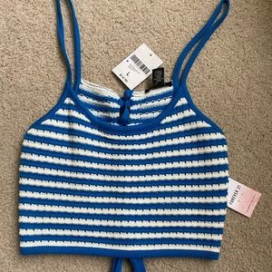 Striped crochet tank top (NEW)
